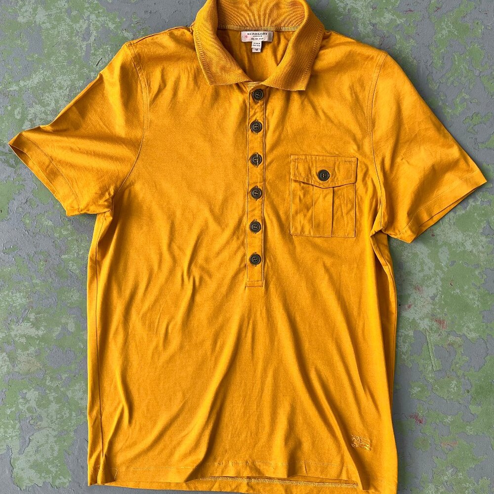 Men's Burberry London Slim Fit Knit Polo Sz Med